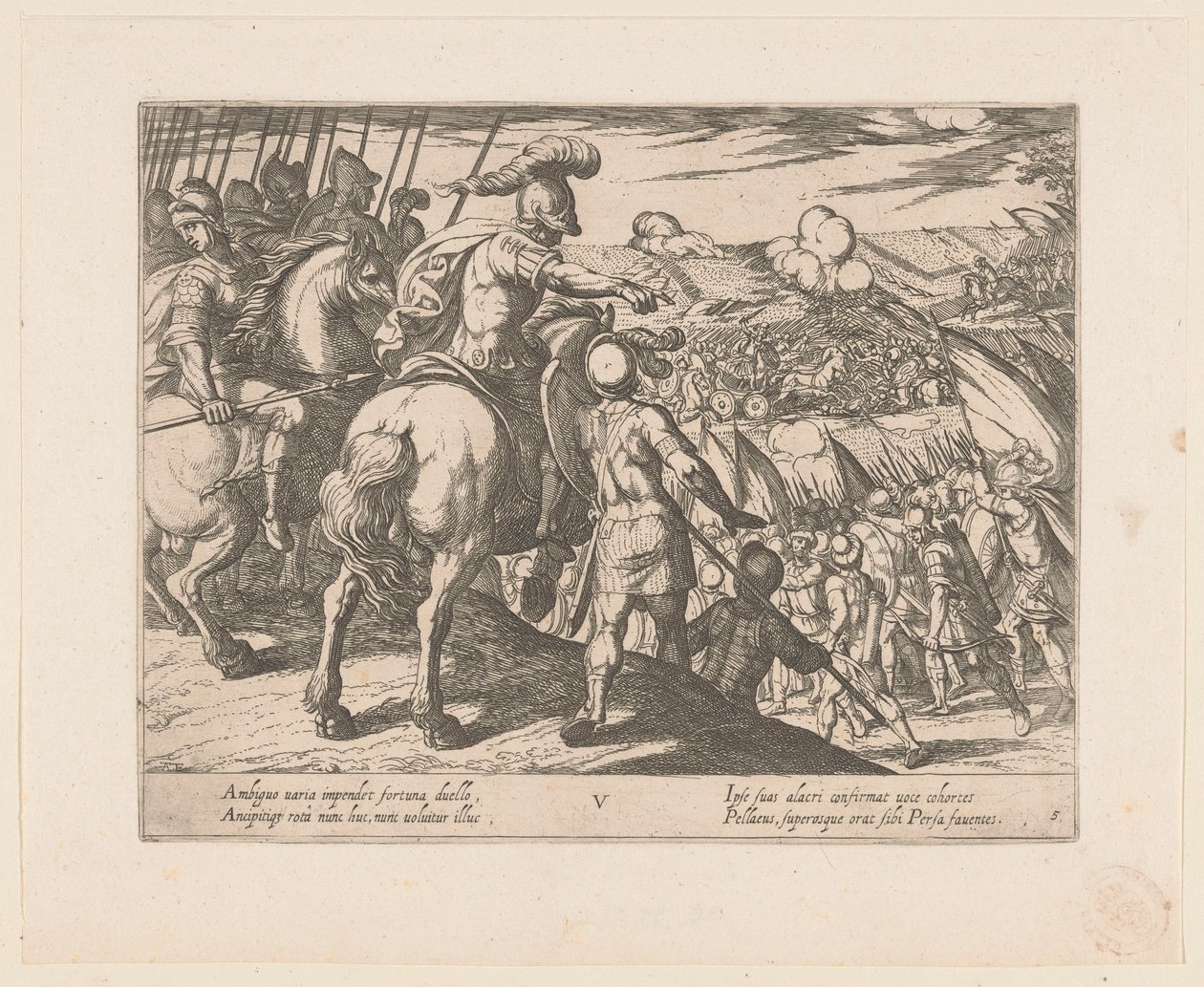 Alessandro Magno guida una battaglia da Antonio Tempesta