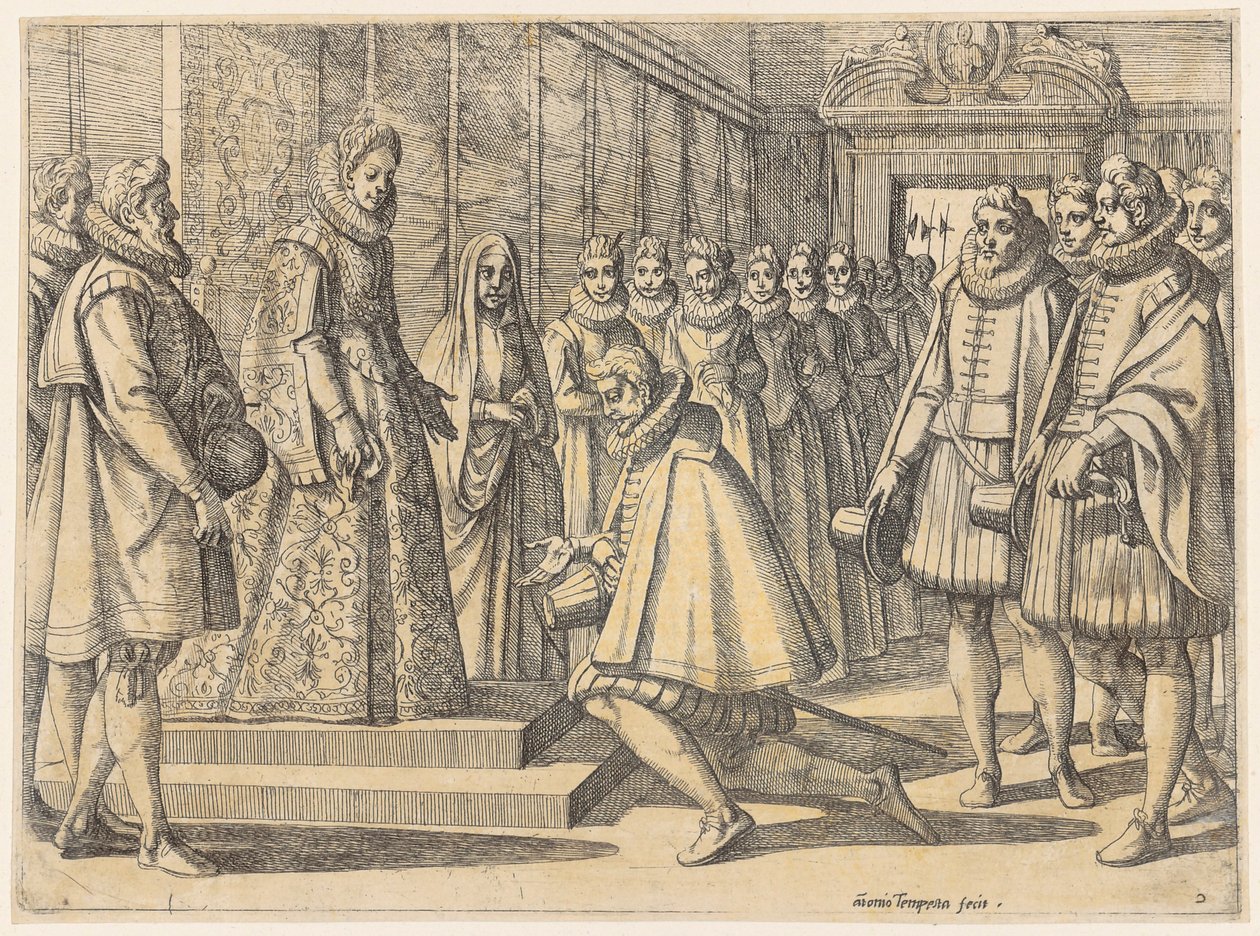Messaggeri di Filippo di Spagna al cospetto di Margherita d’Austria da Antonio Tempesta