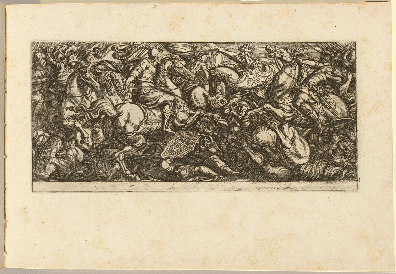 Carica di Cavalleria con Soldati e Cavalli Calpestati da Antonio Tempesta