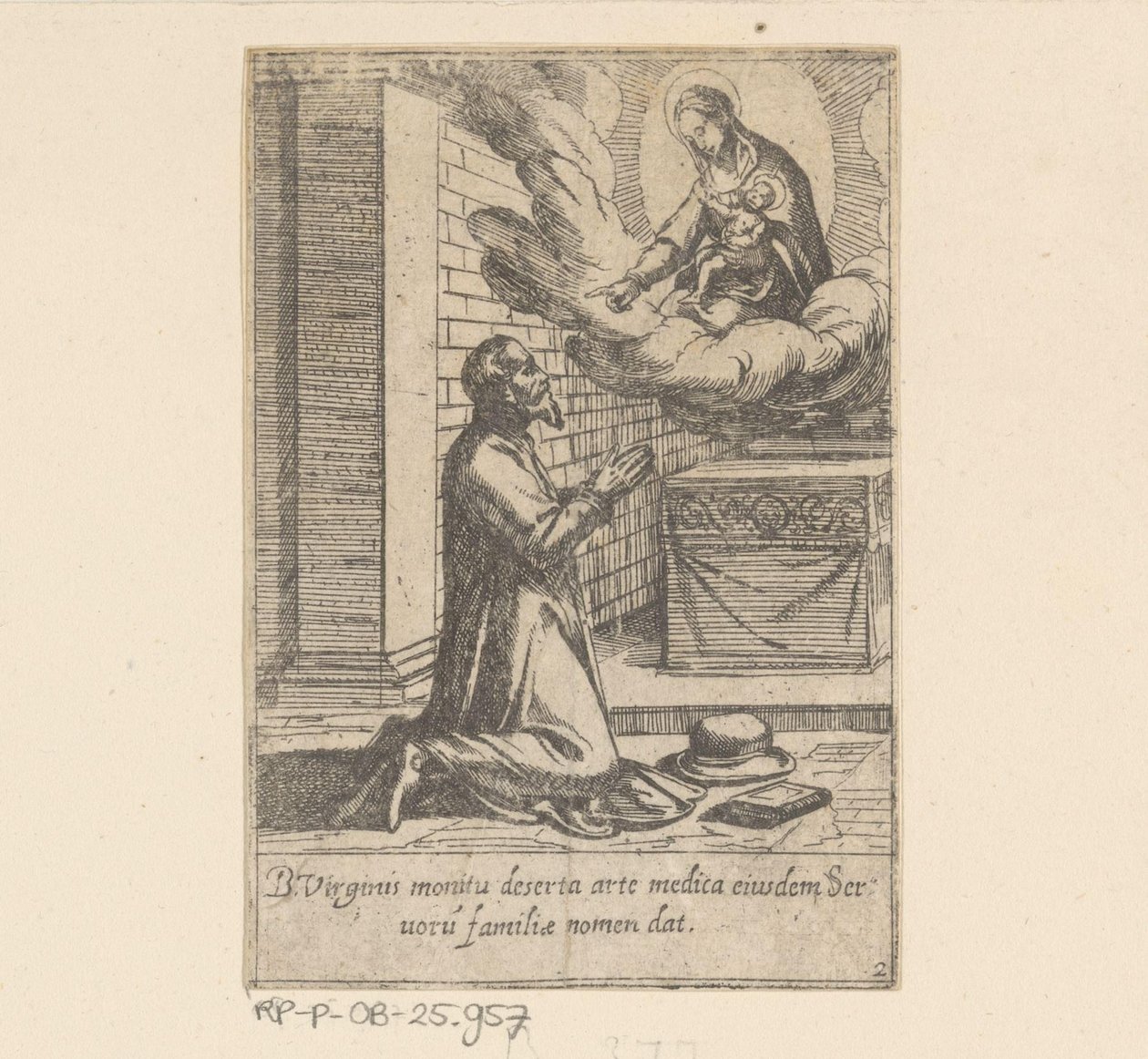 San Filippo si mette sotto la protezione della Vergine Maria da Antonio Tempesta