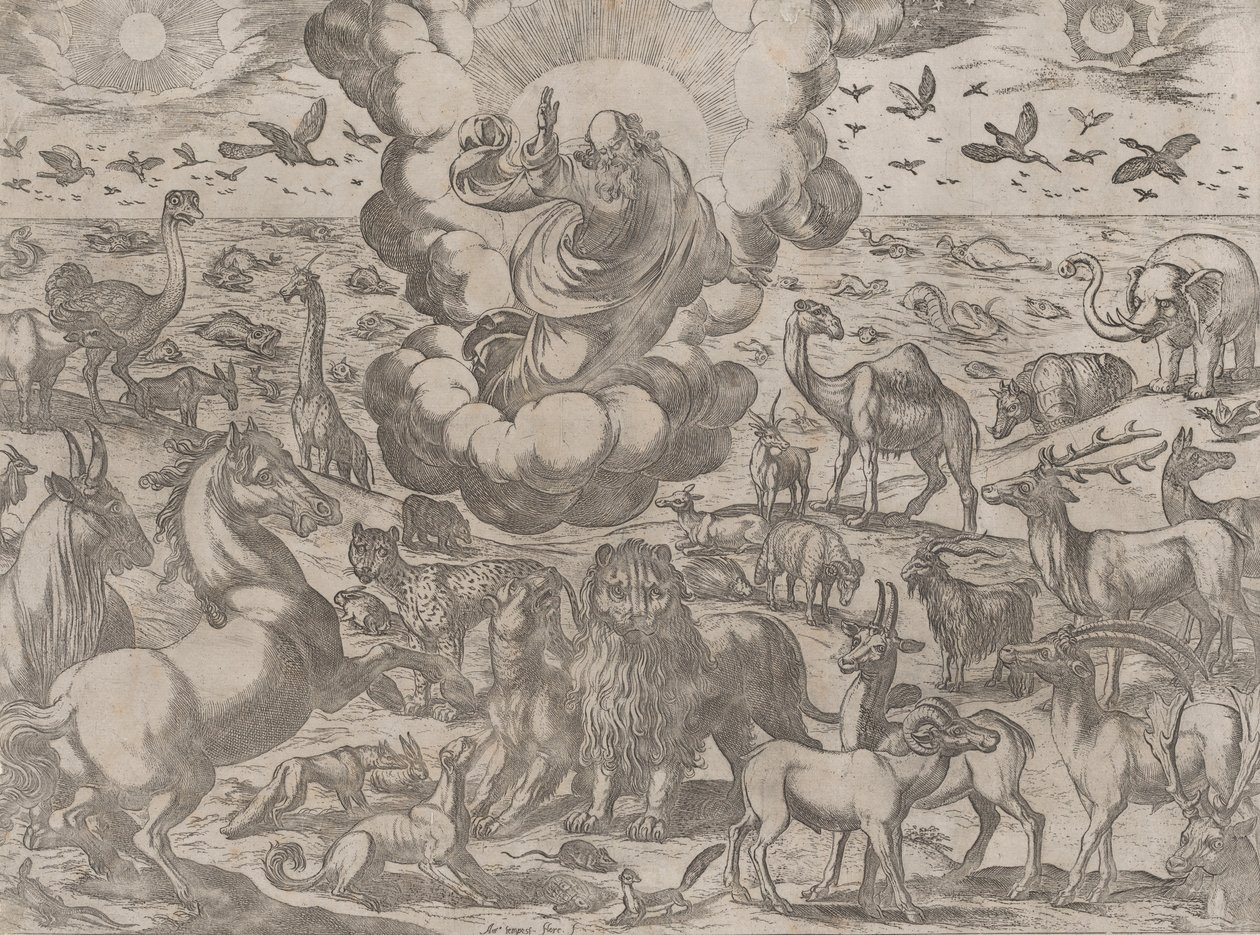 Dio crea gli animali, ca. 1590-1630 da Antonio Tempesta