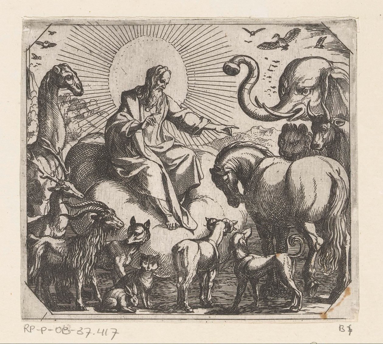 Dio crea gli animali sulla terra da Antonio Tempesta