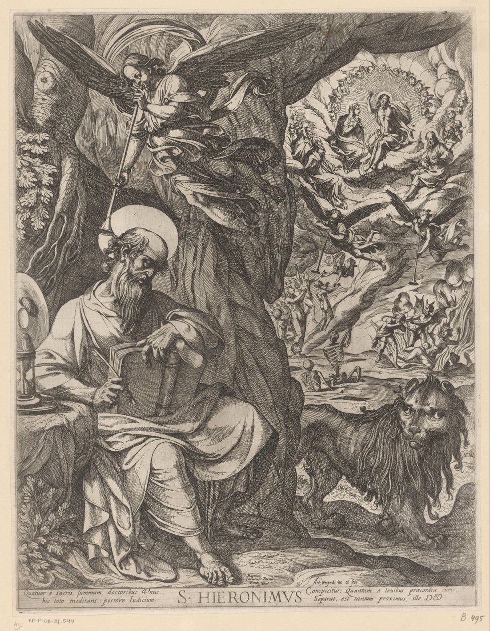 San Girolamo nel deserto contemplando il giudizio universale da Antonio Tempesta