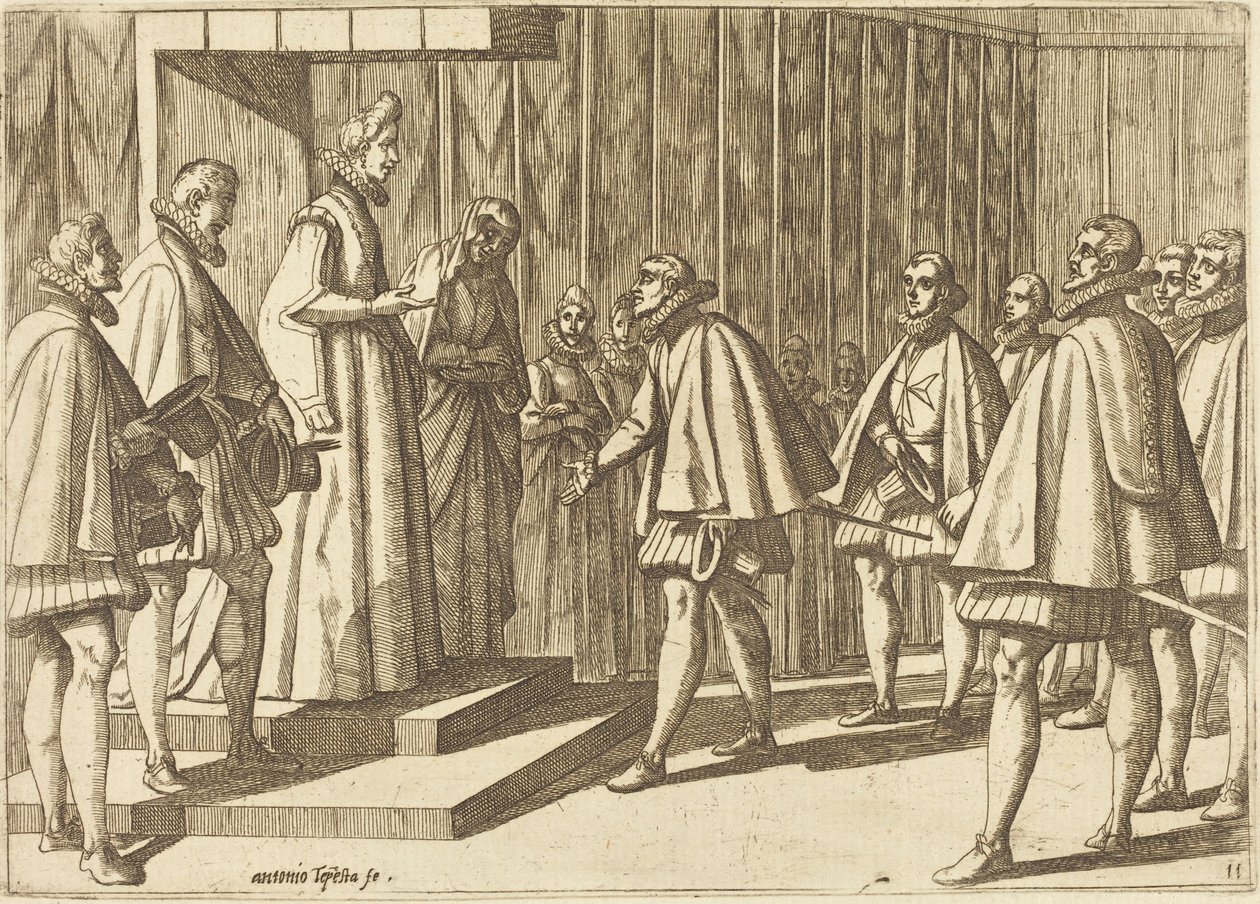 Il principe italiano al cospetto di Margherita d’Austria da Antonio Tempesta