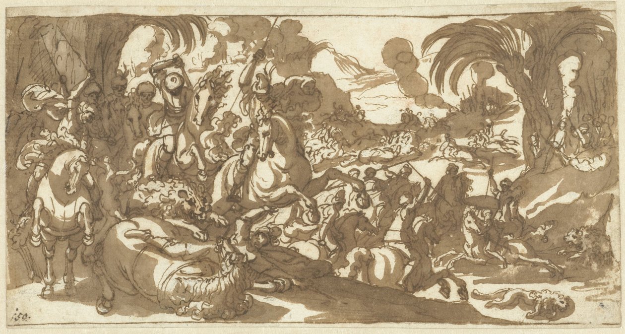 Caccia al leone da Antonio Tempesta