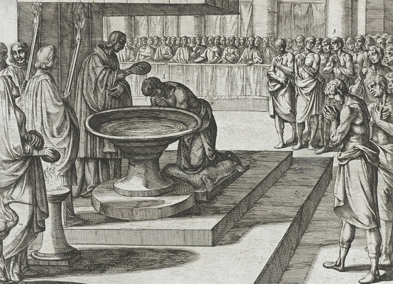 Mudarra e i suoi cavalieri si convertono al cristianesimo e vengono battezzati da Antonio Tempesta