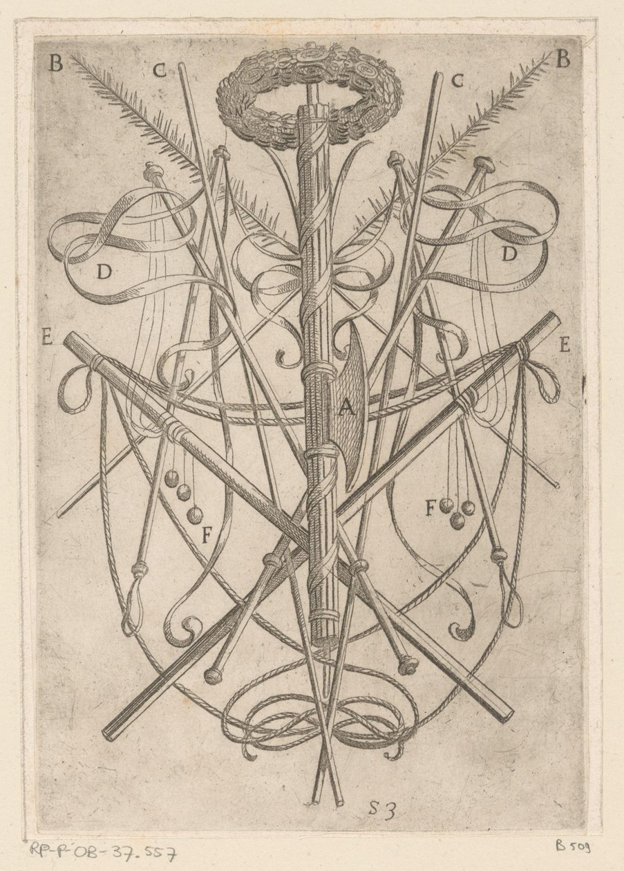 Ornamento con strumenti di tortura da Antonio Tempesta