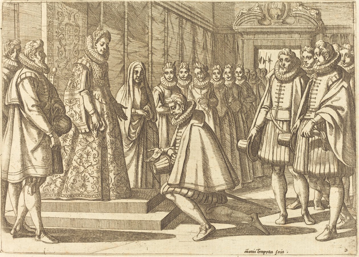 Filippo di Spagna davanti a Margherita d