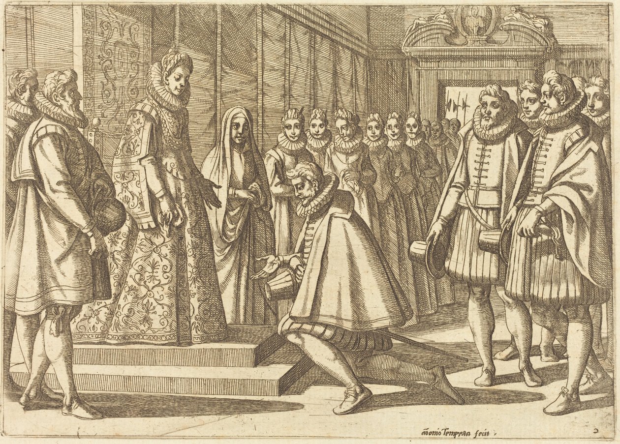 Filippo di Spagna davanti a Margherita d