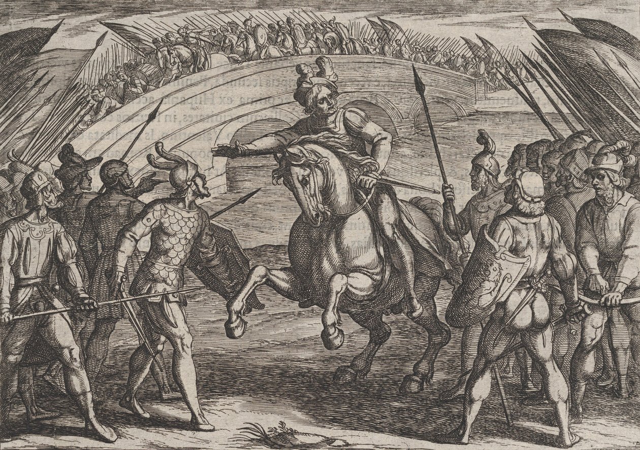 Civilis separa le truppe tedesche e olandesi, dalla Guerra dei Romani contro..., 1611 da Antonio Tempesta