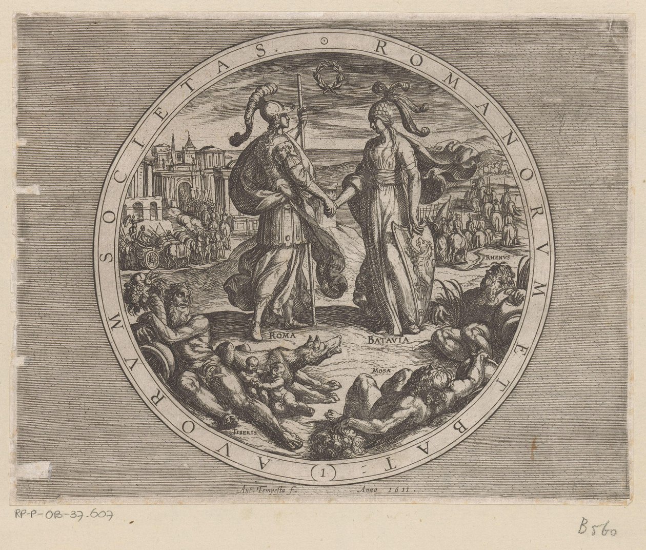 Roma e Batavia si stringono la mano da Antonio Tempesta