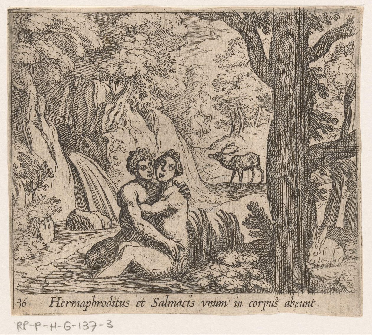 Salmacis e Ermafrodito da Antonio Tempesta