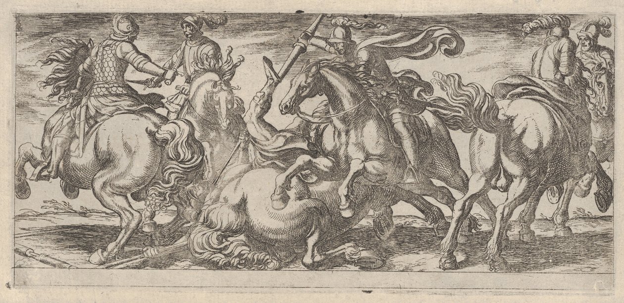 Sei Cavalieri in Combattimento, da Scene di Battaglia I, ca. 1590-1630 da Antonio Tempesta