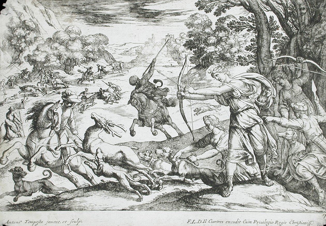 Caccia al cervo da Antonio Tempesta