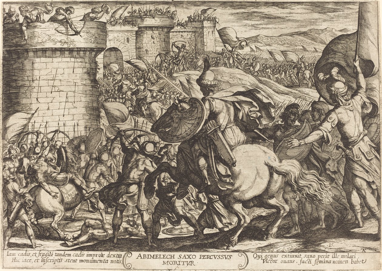 La morte di Abimelech da Antonio Tempesta