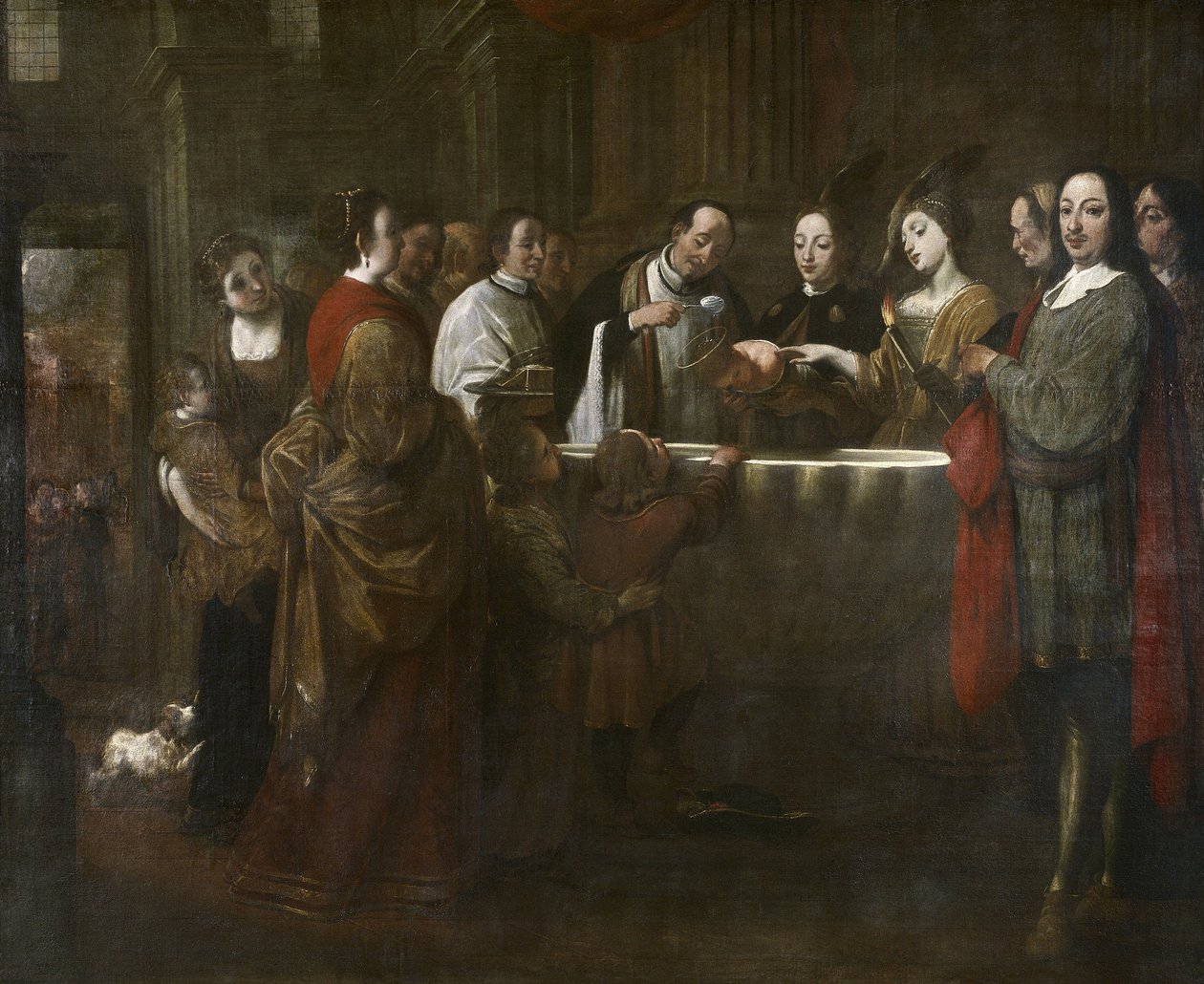 Il battesimo di San Francesco, c.1729-33 da Antonio Viladomat