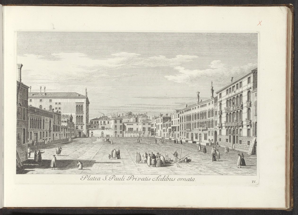 Veduta di Campo San Polo a Venezia da Antonio Visentini