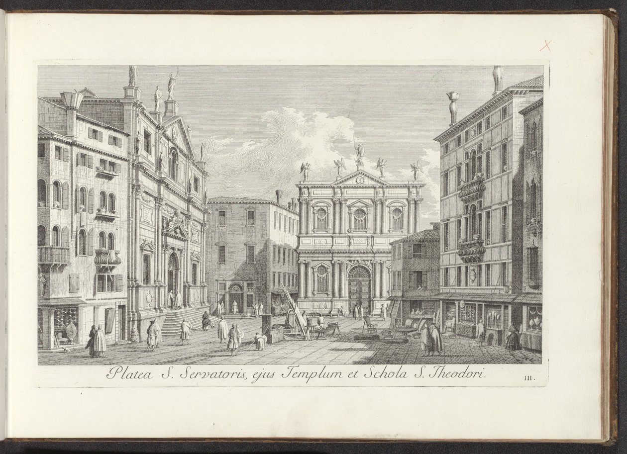 Vista di Campo San Salvador a Venezia da Antonio Visentini