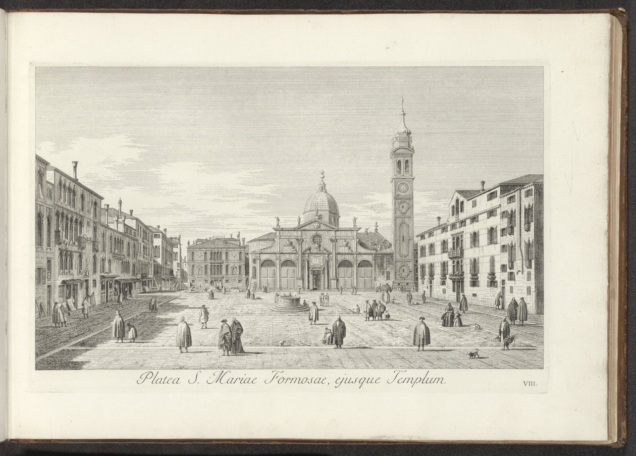 Veduta di Campo Santa Maria Formosa a Venezia da Antonio Visentini
