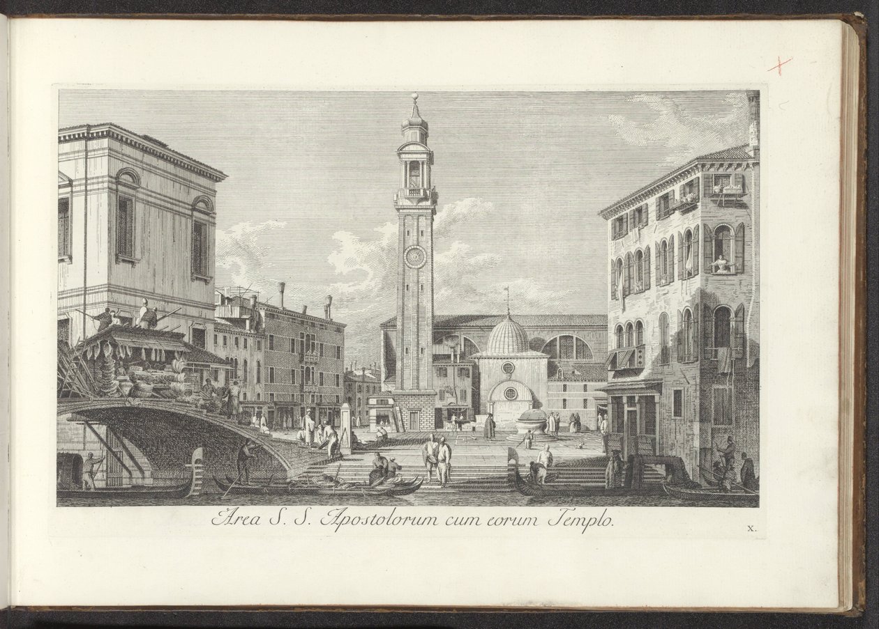 Veduta di Campo dei Santi Apostoli a Venezia da Antonio Visentini