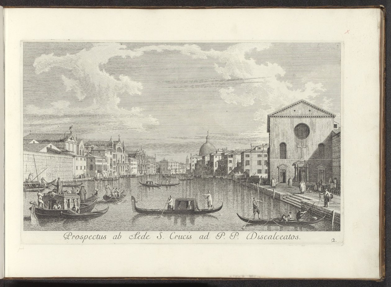 Veduta del Canal Grande, Santa Maria di Nazareth e San Simeone Piccolo a Venezia da Antonio Visentini