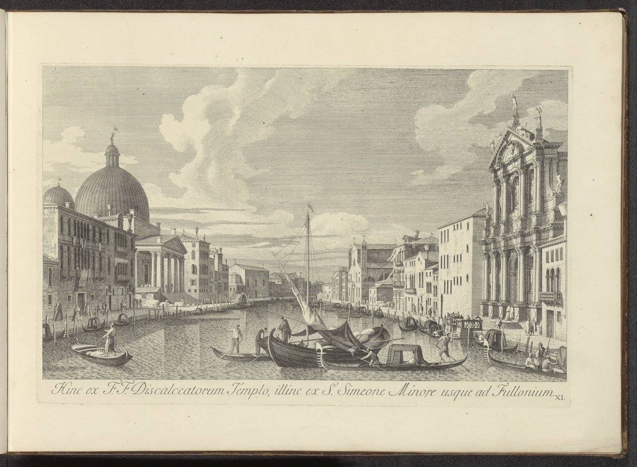 Veduta del Canal Grande, Santa Maria di Nazareth e San Simeone Piccolo a Venezia da Antonio Visentini