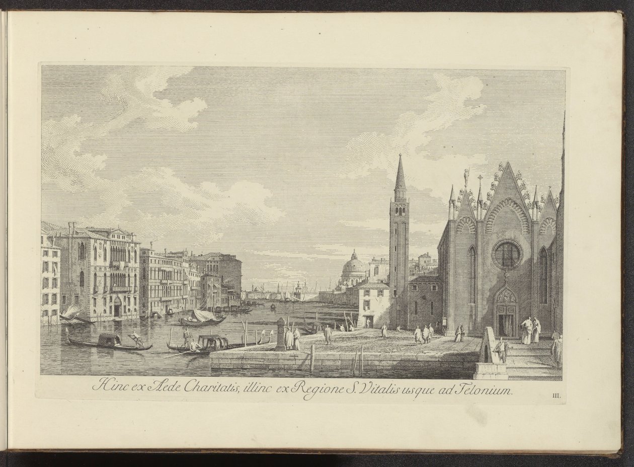 Veduta del Canal Grande e della Chiesa di Santa Maria della Carità a Venezia da Antonio Visentini