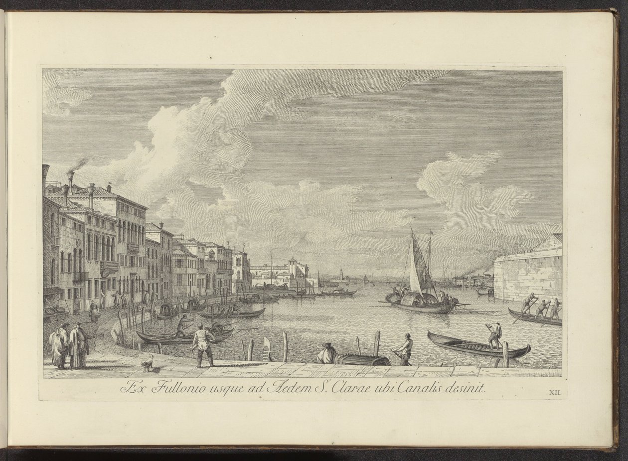 Veduta del Canal Grande e della chiesa di Santa Chiara a Venezia da Antonio Visentini