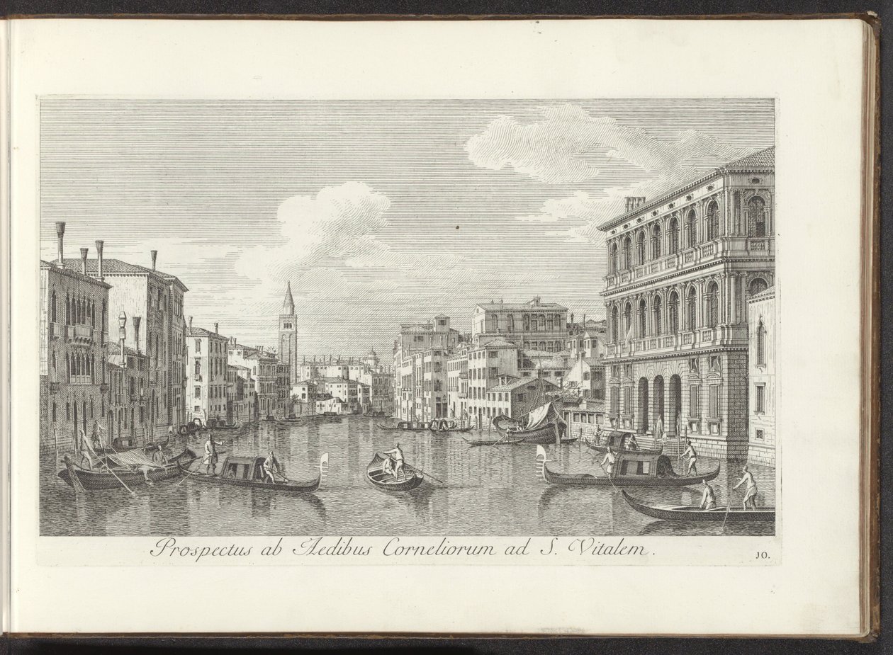 Vista del Canal Grande e della torre di San Vitale a Venezia da Antonio Visentini