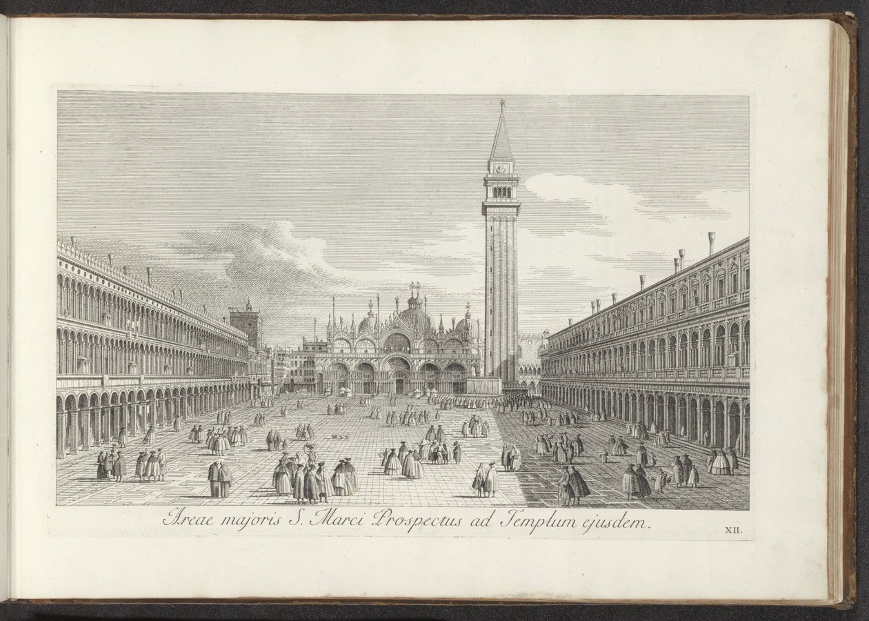 Veduta di Piazza San Marco e della Basilica di San Marco a Venezia da Antonio Visentini