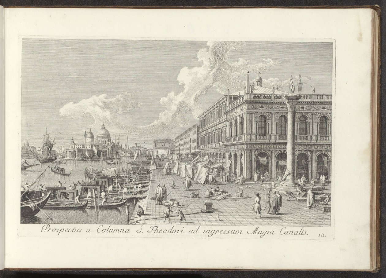 Angolo di Piazza San Marco con la Biblioteca Marciana da Antonio Visentini