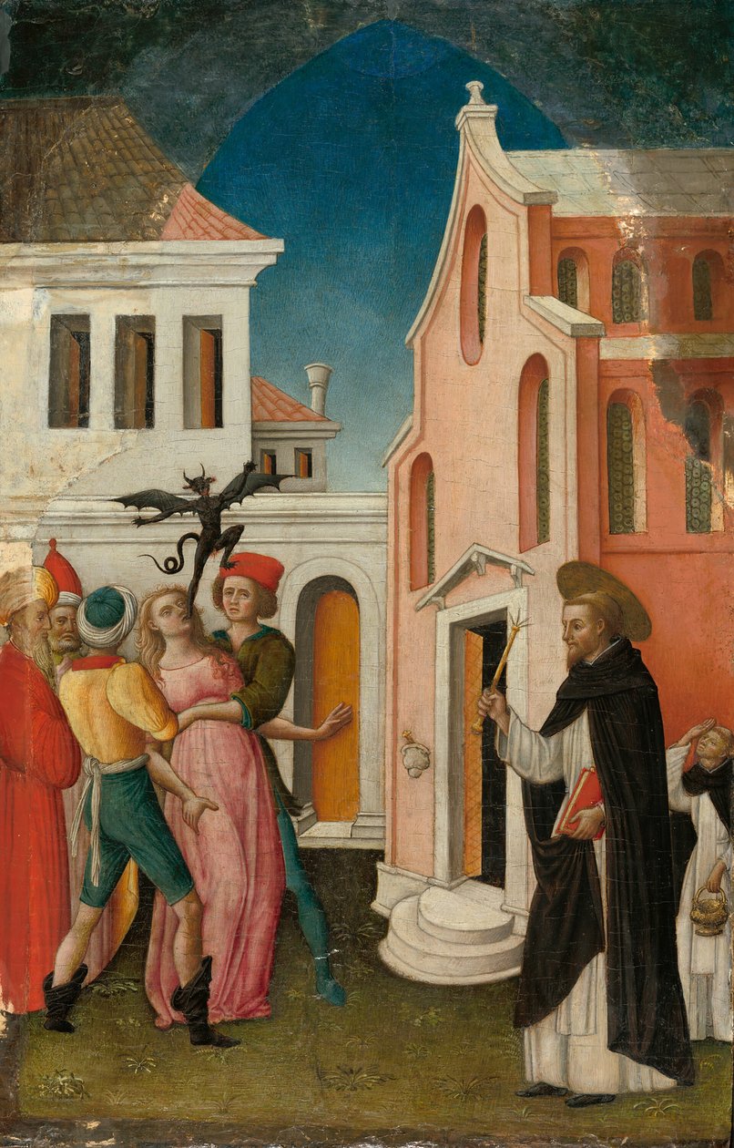 San Pietro Martire che Esorcizza una Donna Posseduta da un Diavolo da Antonio Vivarini