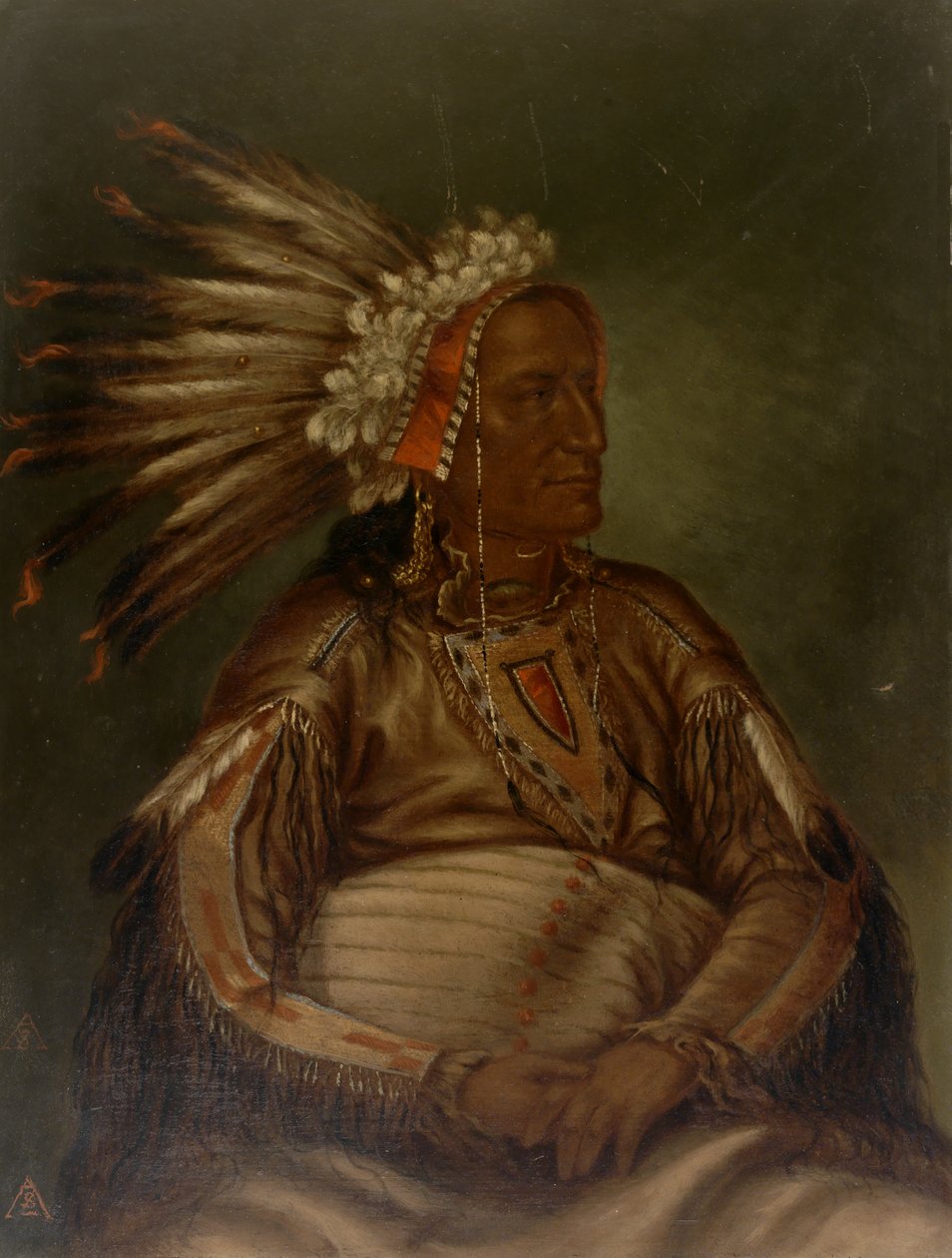 O-mata-ah-luta Red Plume, ca. 1887 da Antonio Zeno Shindler