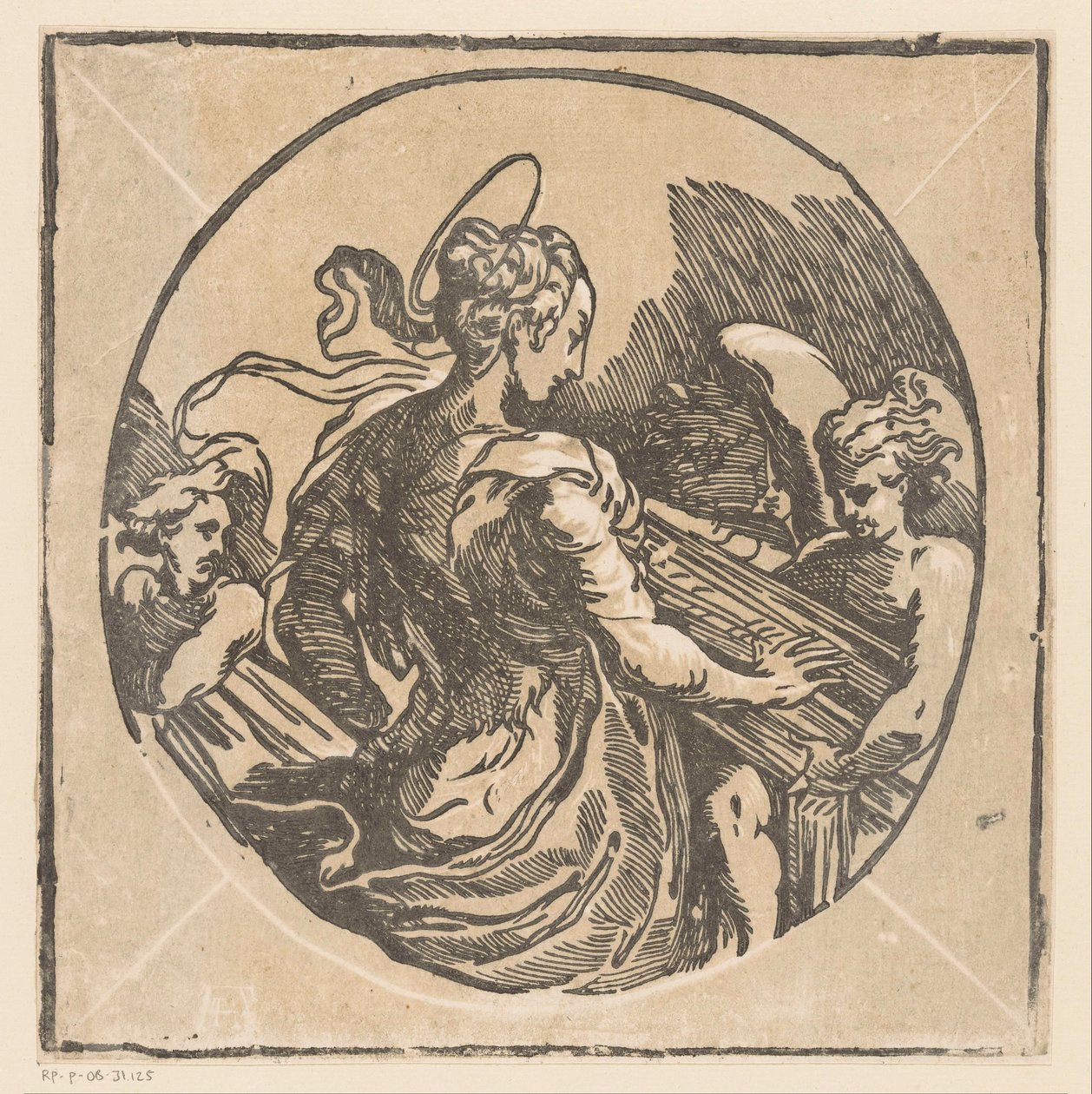 Santa Cecilia che suona da Antonio da Trento (possibly)