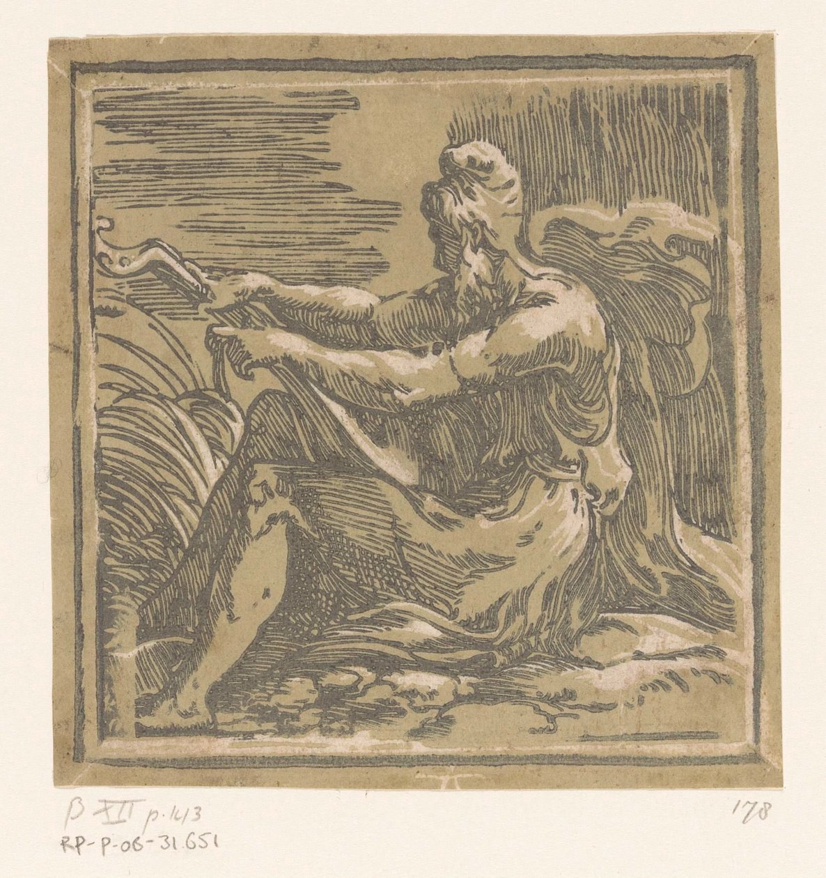 Uomo con liuto da Antonio da Trento