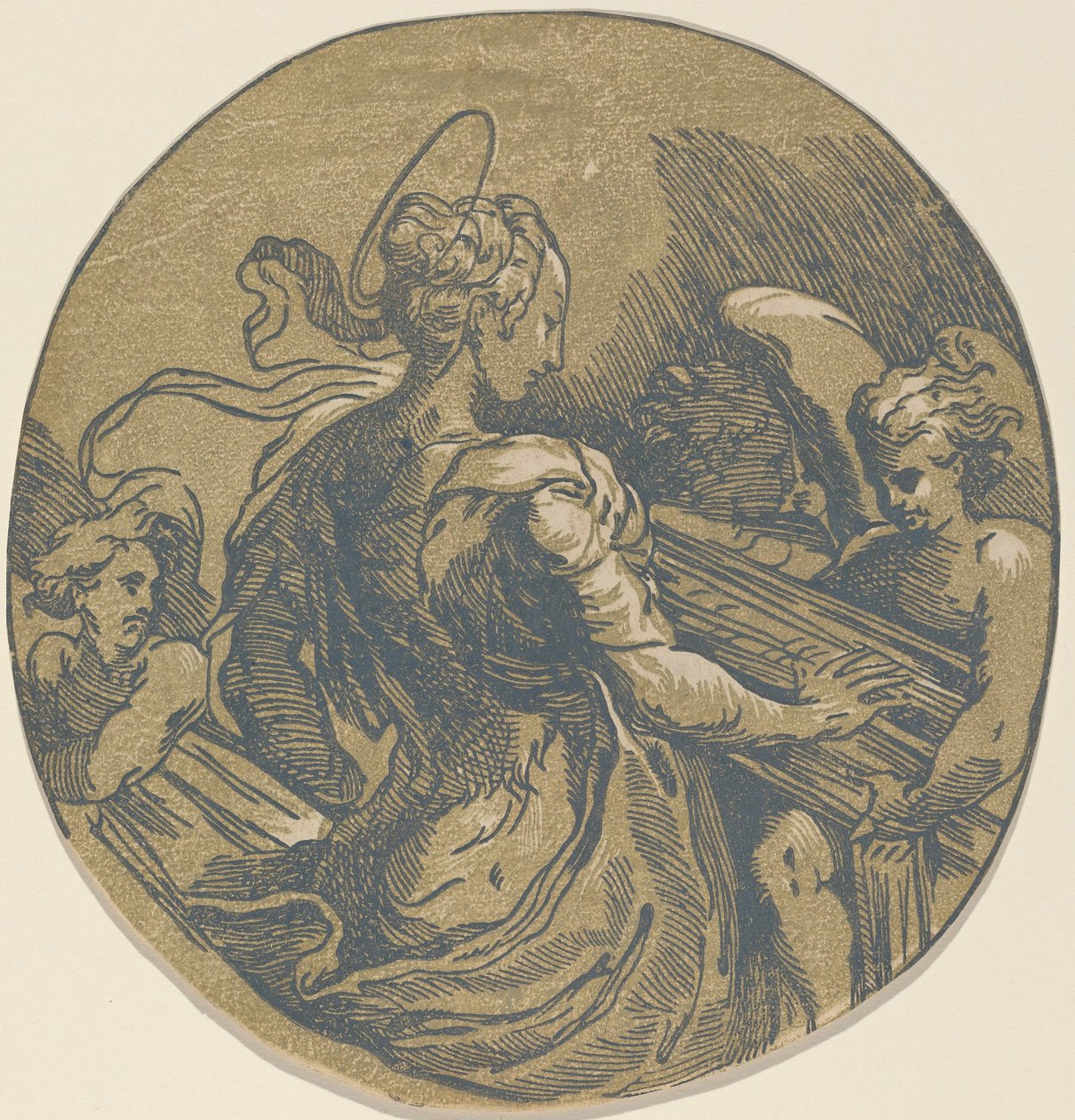 Santa Cecilia da Antonio da Trento after Parmigianino