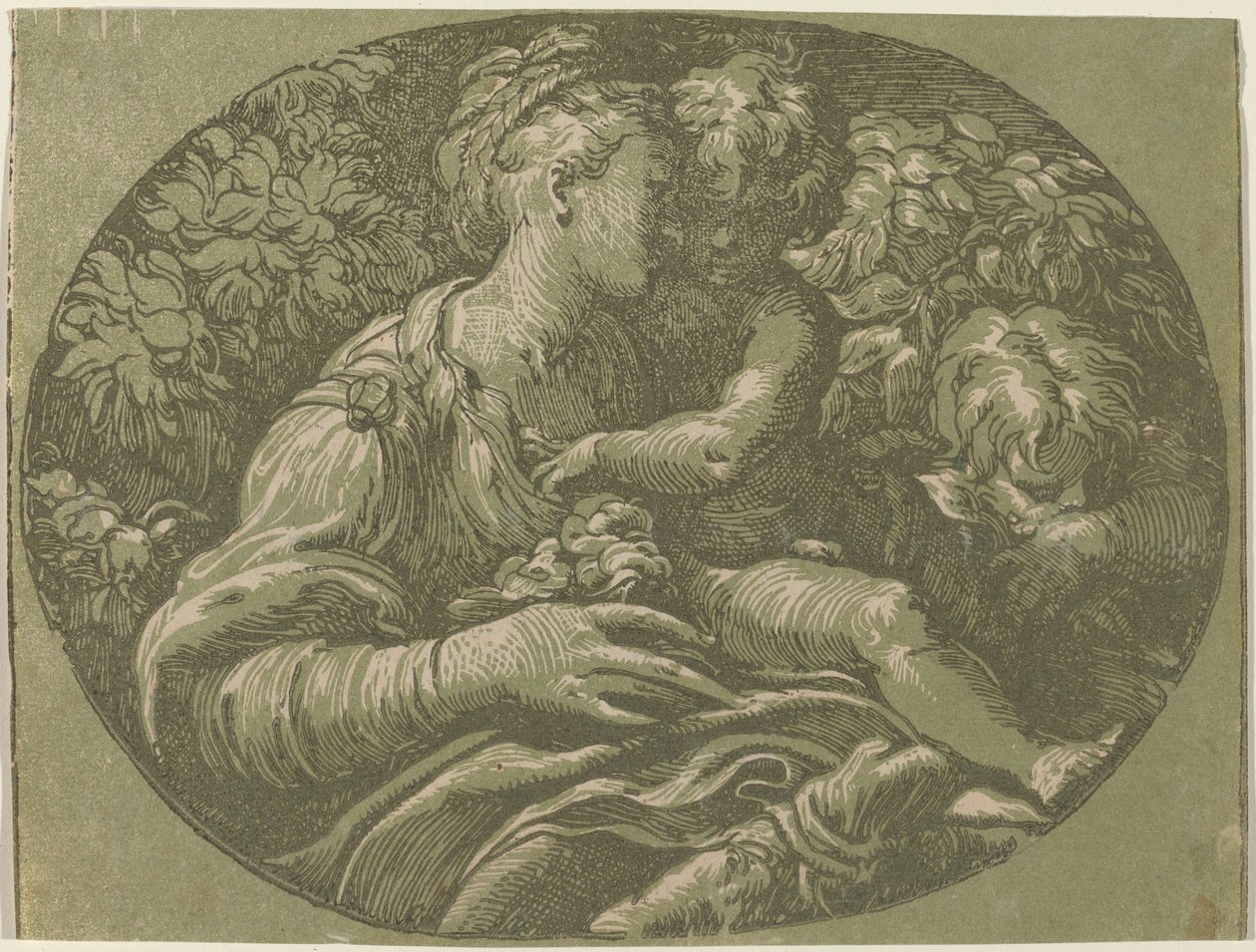 La Vergine con la rosa da Antonio da Trento after Parmigianino