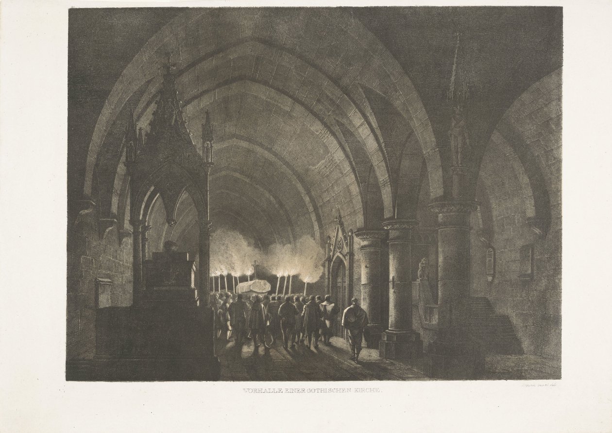 Portatori di torce in chiesa da Antonio de Pian