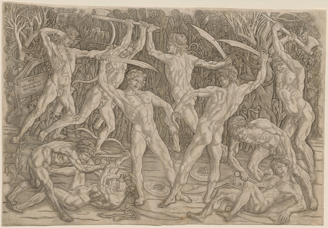 Battaglia dei Nudi, 1470s-80s da Antonio Pollaiuolo