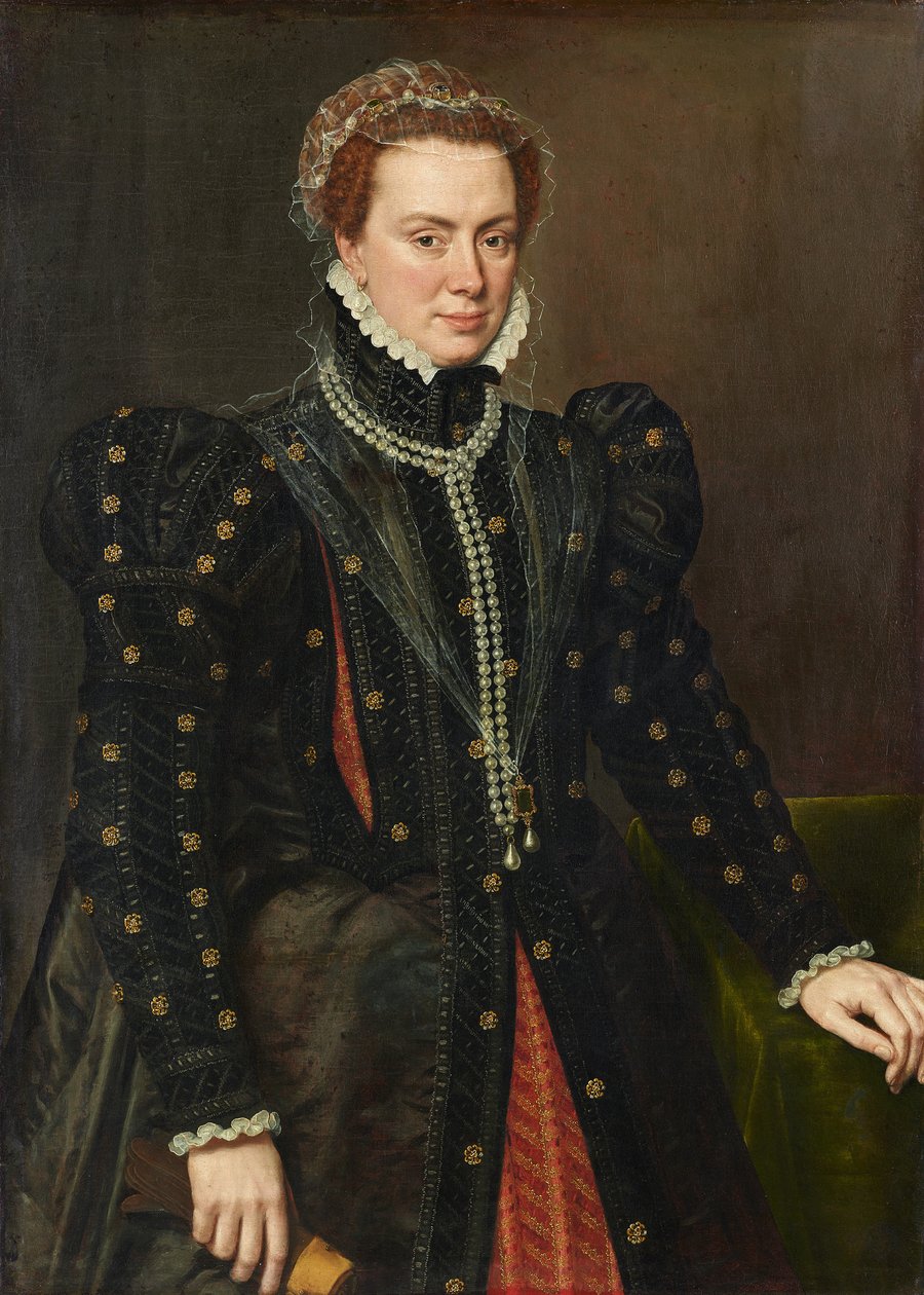Tedesco: Herzogin Margarete von Parma (1522-1586) Margherita, duchessa di Parma da Antonis Mor
