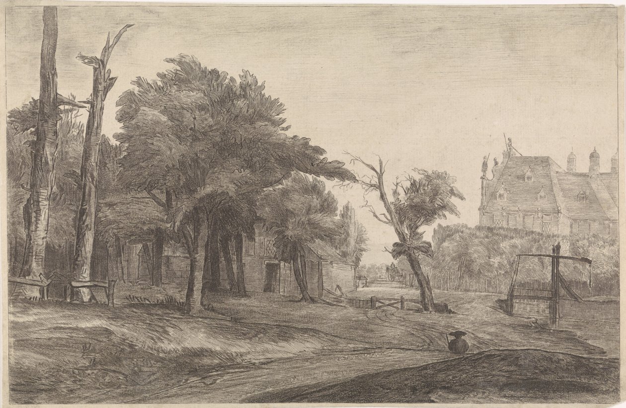 Paesaggio con castello da Antoon Overlaet