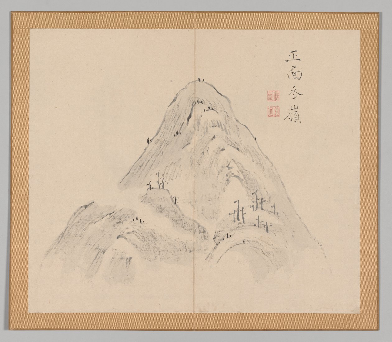 Doppio album di studi paesaggistici dopo Ikeno Taiga, Volume 1 foglio 24, XVIII secolo da Aoki Shukuya