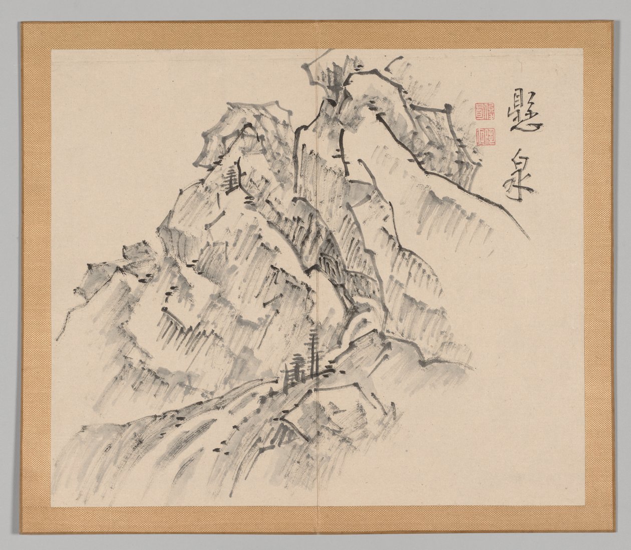 Doppio Album di Studi di Paesaggio dopo Ikeno Taiga, Volume 1 foglia 26, XVIII secolo da Aoki Shukuya