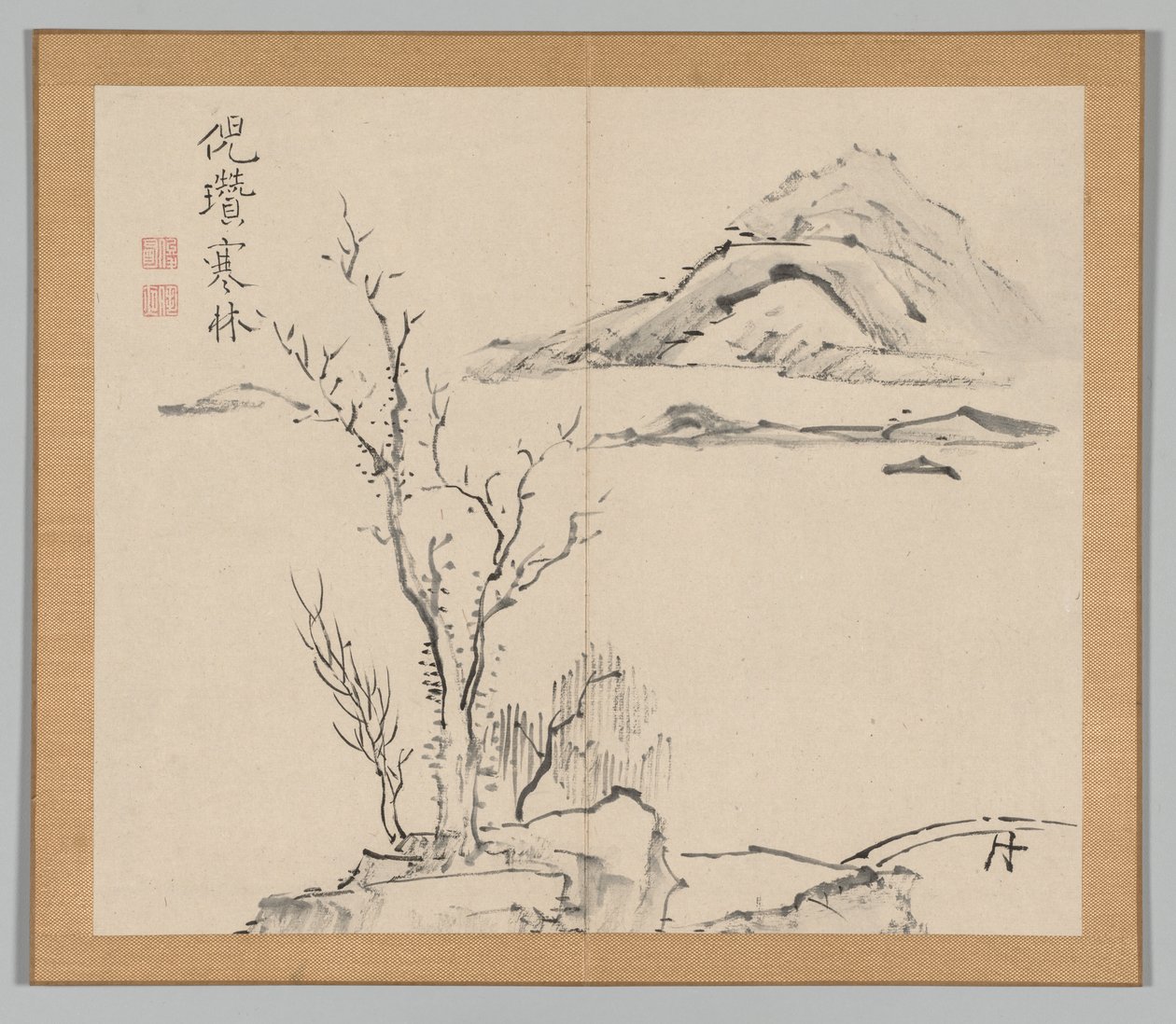 Doppio album di studi paesaggistici dopo Ikeno Taiga, Volume 2 foglio 11, XVIII secolo da Aoki Shukuya
