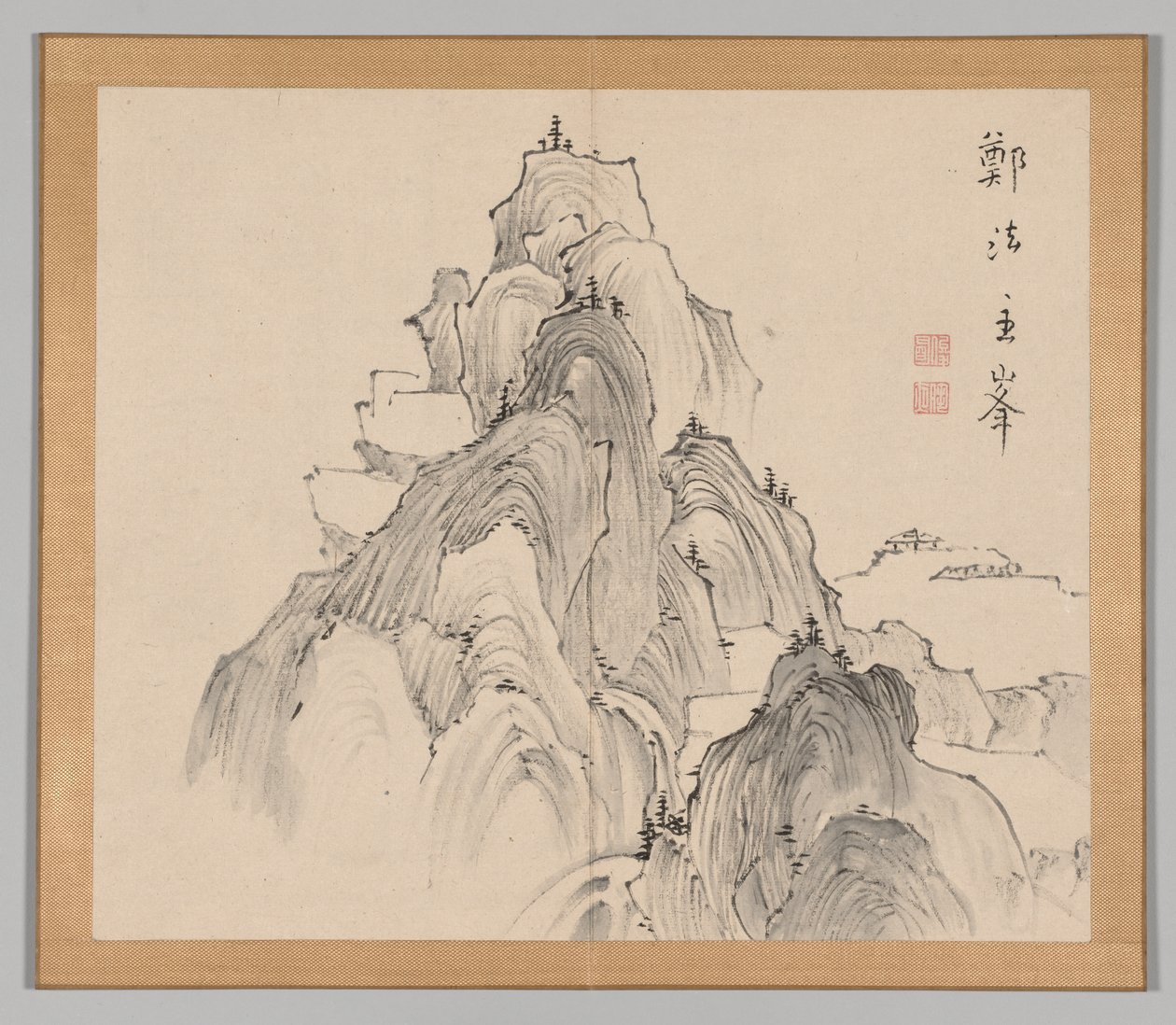 Doppio Album di Studi di Paesaggio dopo Ikeno Taiga, Volume 2 foglio 2, 18° secolo da Aoki Shukuya