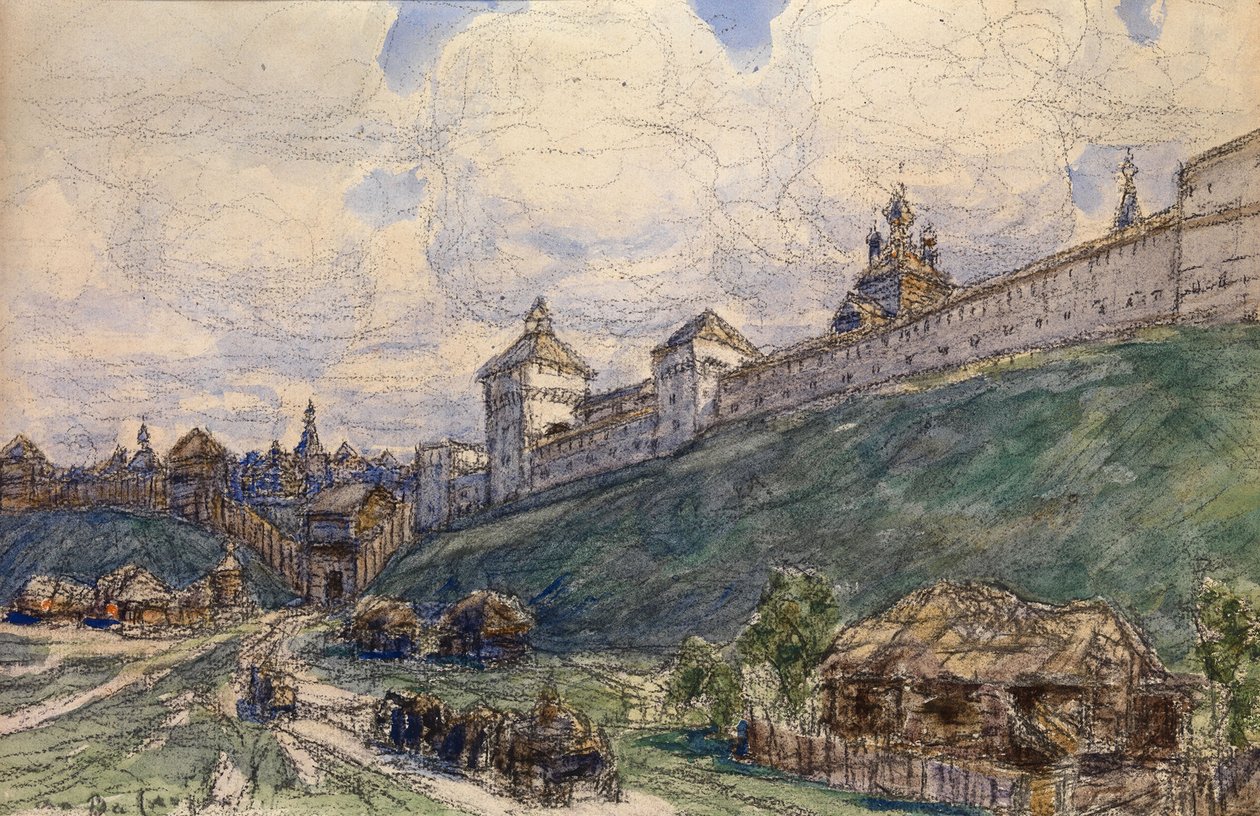 Serpukhov nel XVII secolo da Apollinari Mikhailovich Vasnetsov