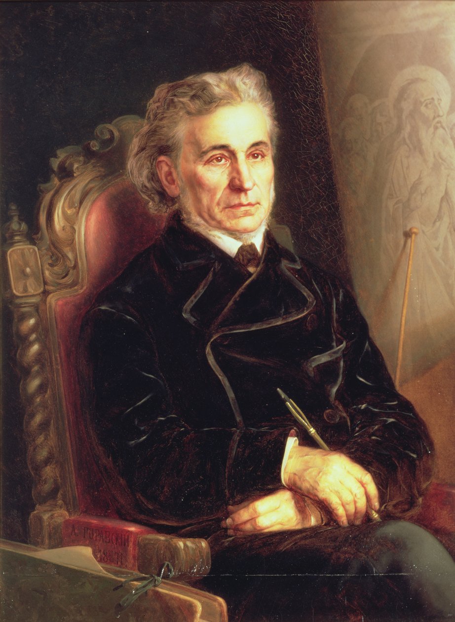 Ritratto di Fjodor Bruni (1799-1875), 1871 da Apollinary Goravsky
