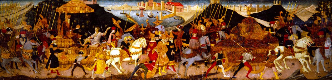 Pannello di Cassone, Trionfo di Cesare da Apollonio di Giovanni di Tommaso