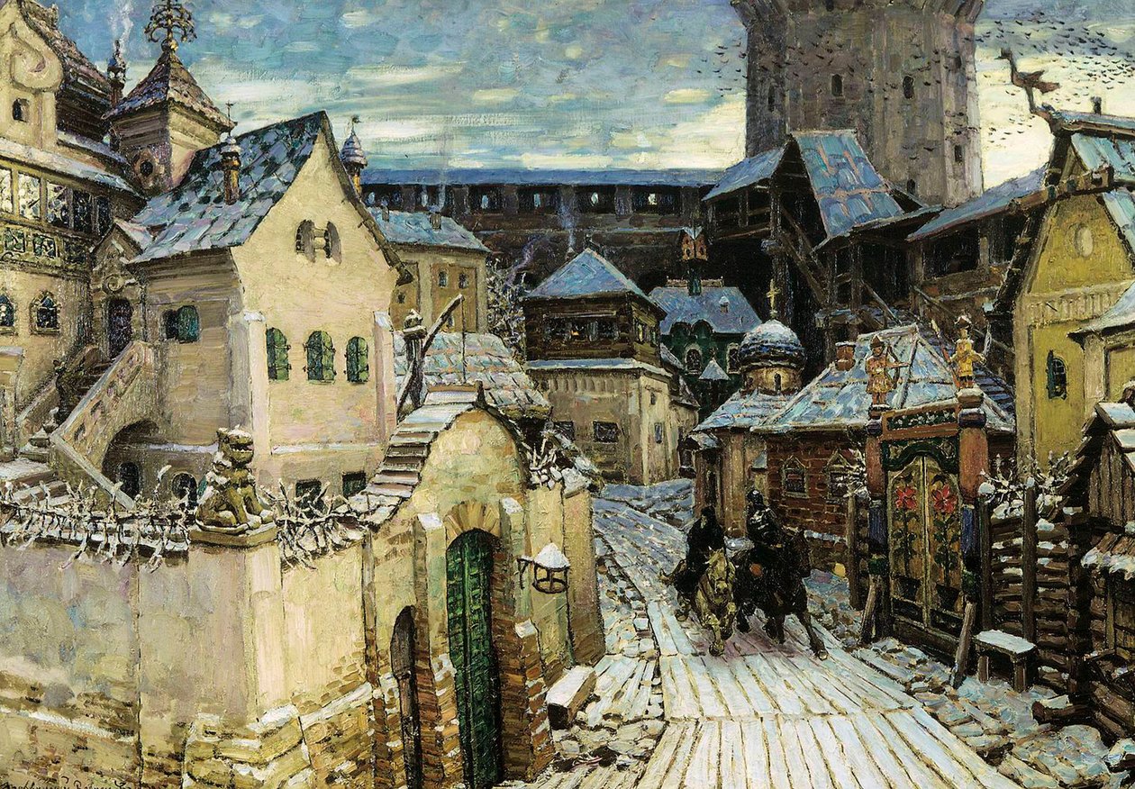 Un araldo, al mattino al Cremlino, 1913 da Appolinari Mikhaylovich Vasnetsov