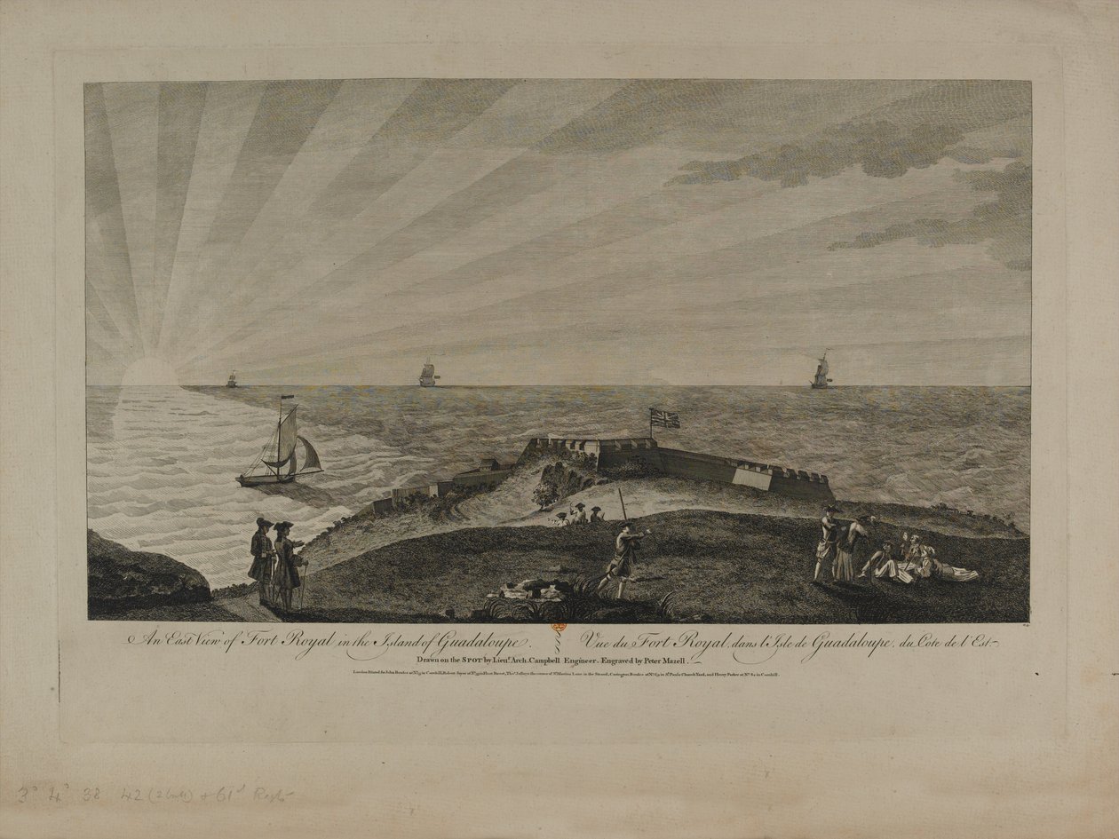 Vista orientale di Fort Royal nell